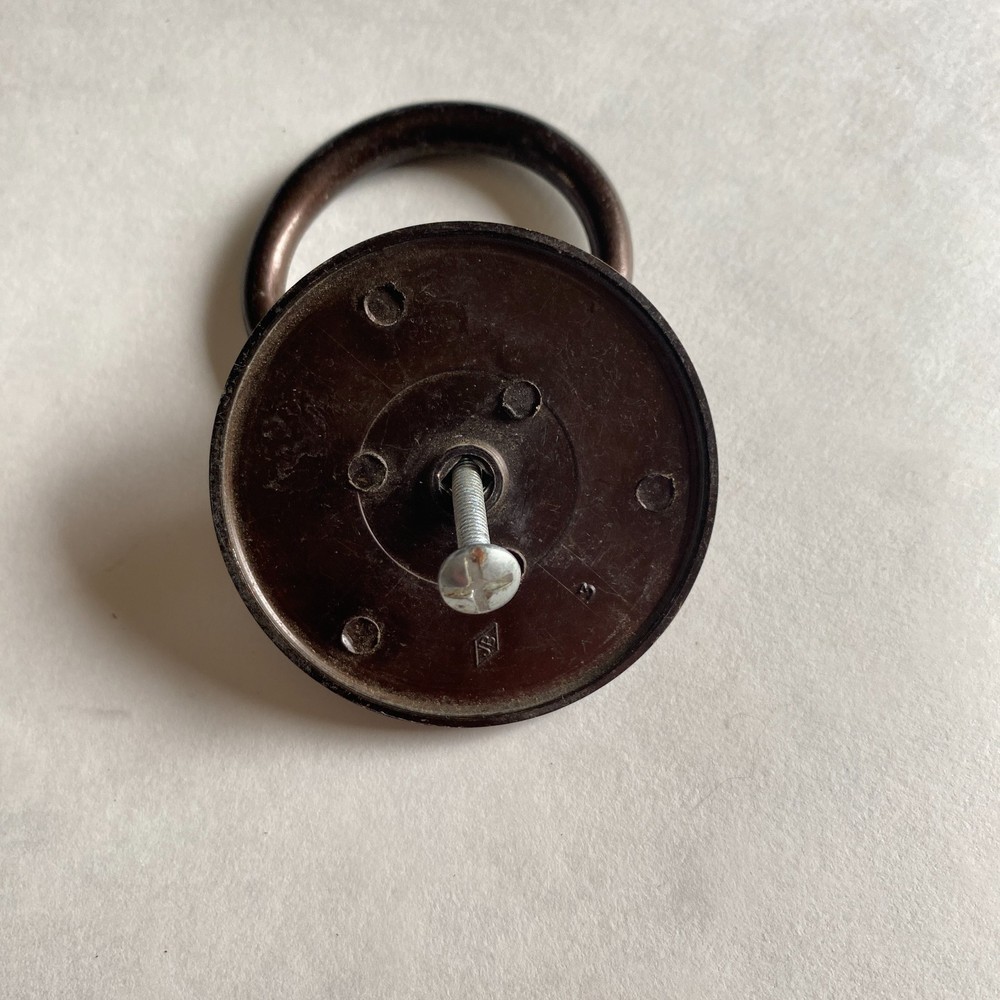 1960s 70s Large Vintage Drawer Pull Drop Ring