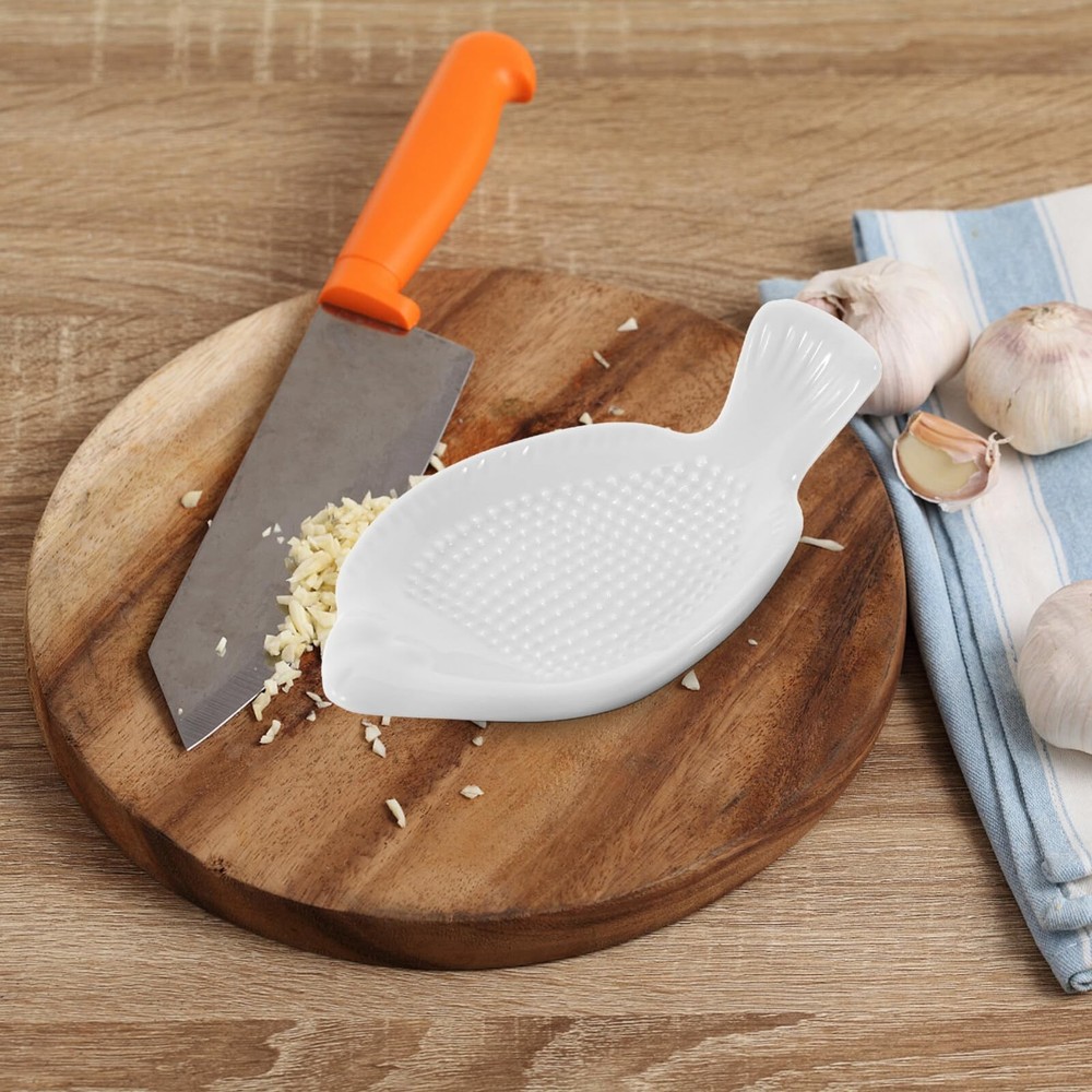 Ceramic Ginger Grater Plate Multi-Function Garlic Grater Kitchen Gadget Grind...