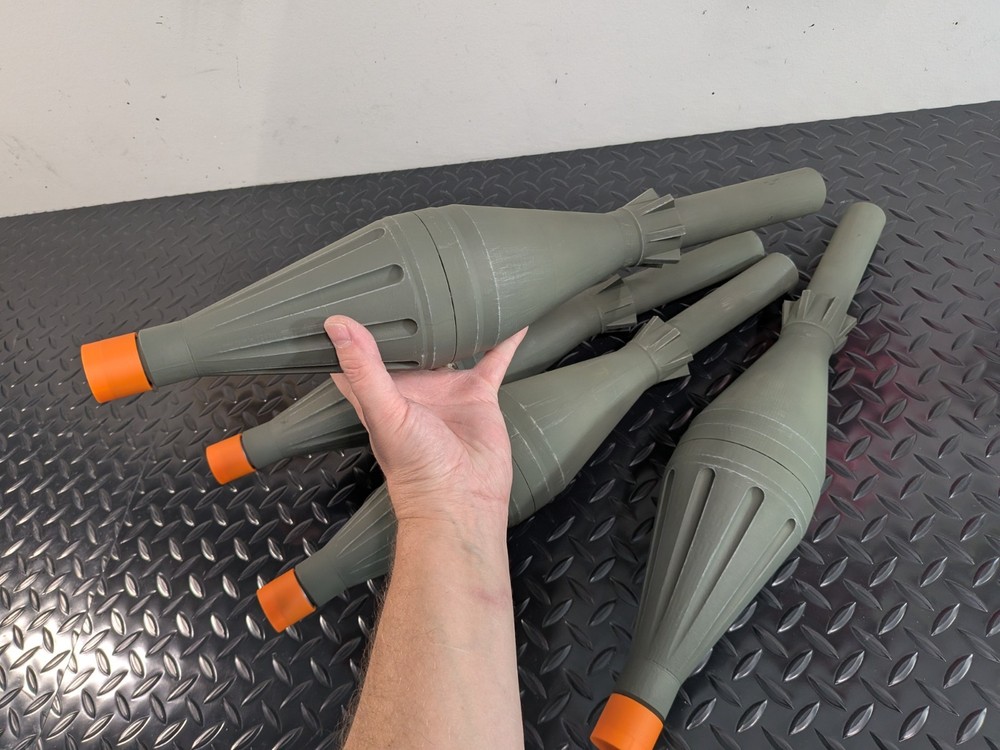 RPG-7 - ONLY ROCKET - 3D Printed Prop Replica Toy - Hand Painted