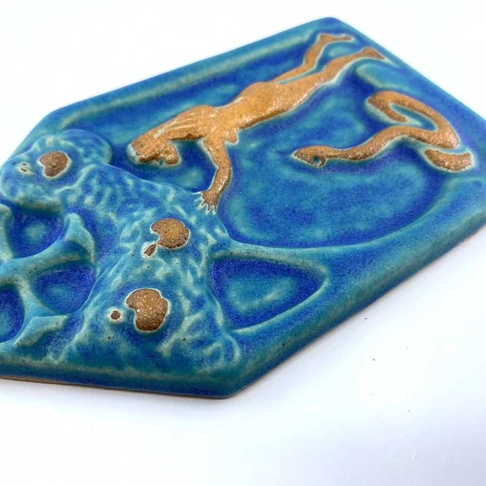 Eve & Serpent Ceramic Art Tile by Gretchen Kramp