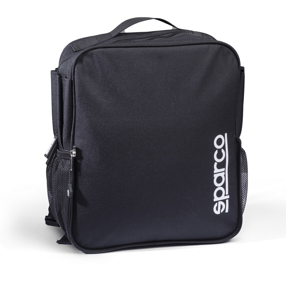 Sparco Co-Driver Plus Bag / Backpack - Black (Dual Compartments, Net Pockets)