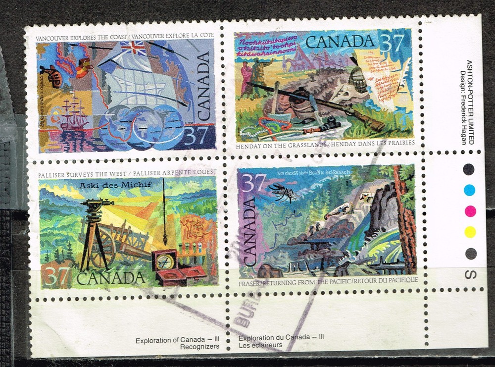 Canada Exploration History stamps block 1967