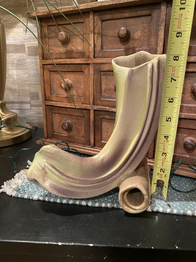 Unique Handmade Art Pottery Abstract Design Planter With Etchings