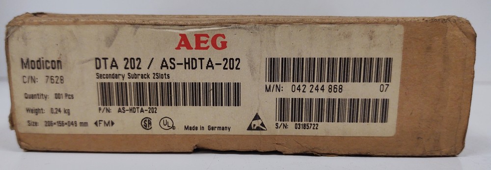 Modicon DTA 202 AS-HDTA-202 Secondary Subrack