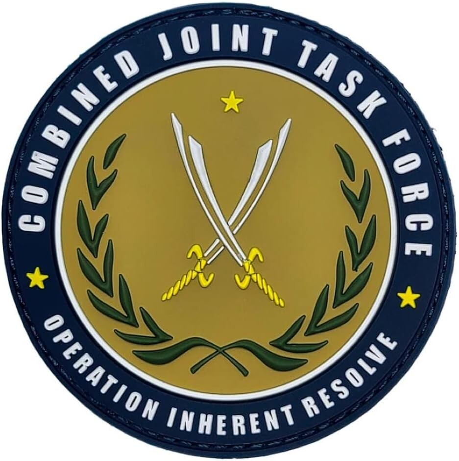 Combined Joint Task Force Operation Inherent Resolve PATCH  |3D PVC HOOK BACK 3"