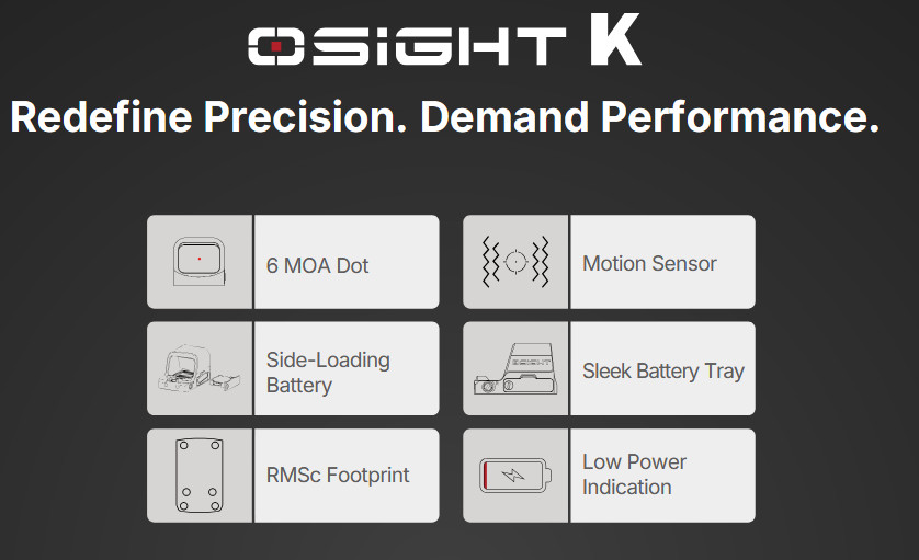 Olight Osight K Open Reflex Optic w/Replaceable Side-Loading Battery