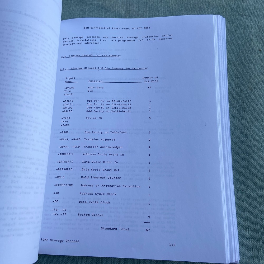 IBM ROMP Processor Copy Functional Specification 1983 Vintage Book Manual 32 Bit
