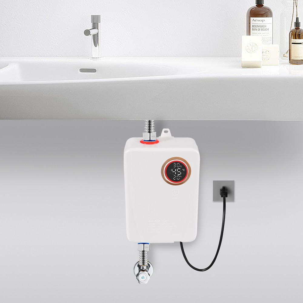 110v 3000w Electric Tankless Water Heater Instant Hot Shower Kitchen Heater