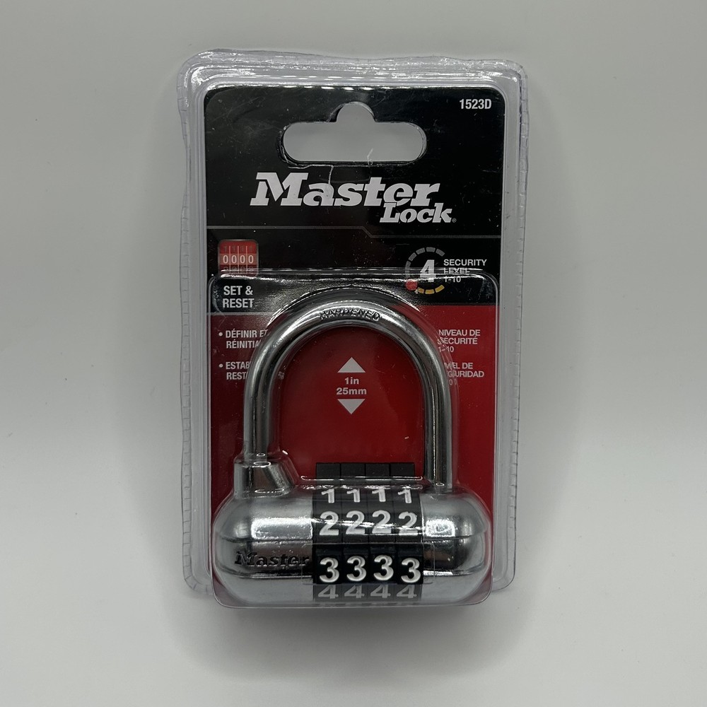 Master Lock Black & White 1 in, 4 Level Security (1523D)