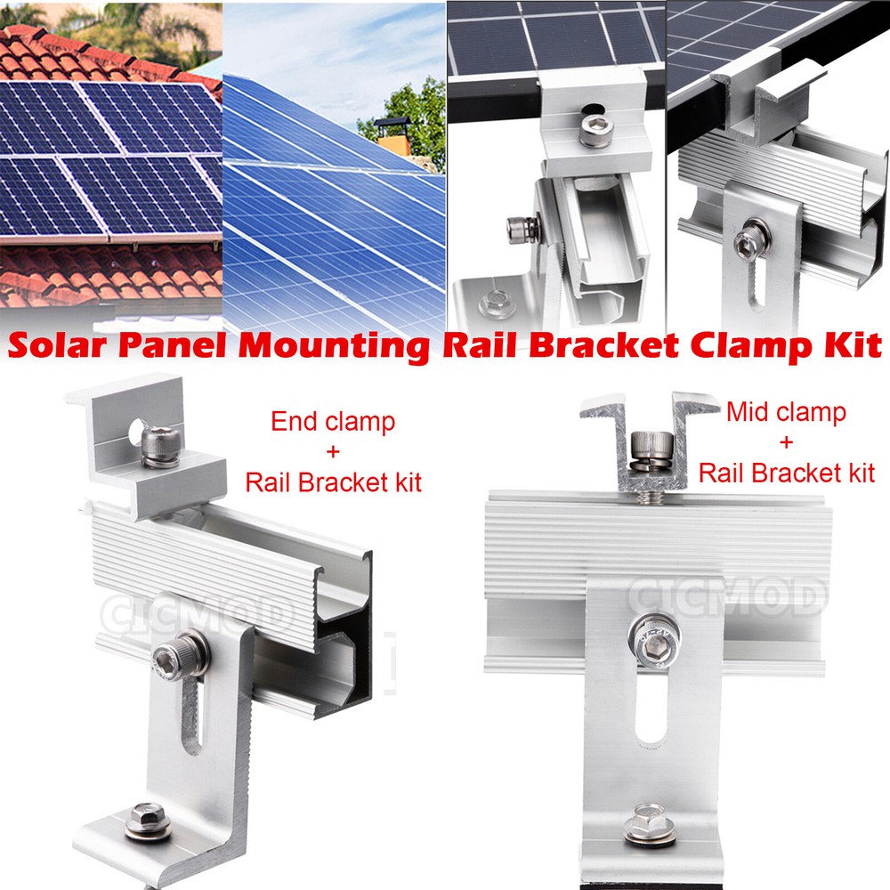 Solar Panel Mounting Brackets Kit Adjustable Roof System for 1-4PCS Solar Panels