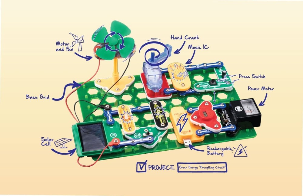 Snap Circuits Green Energy Electronics Exploration Kit | Over 125 Exciting ST...