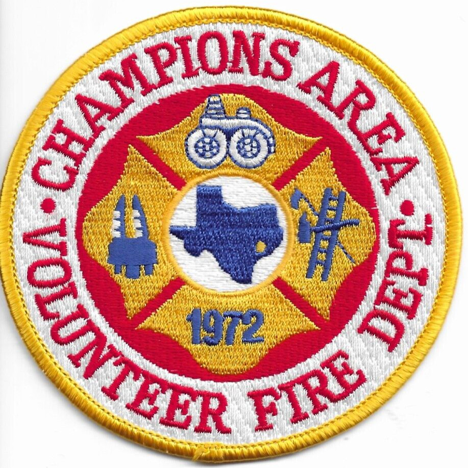 Champions Area Fire Vol. Dept., Texas (3.75" round size) fire patch