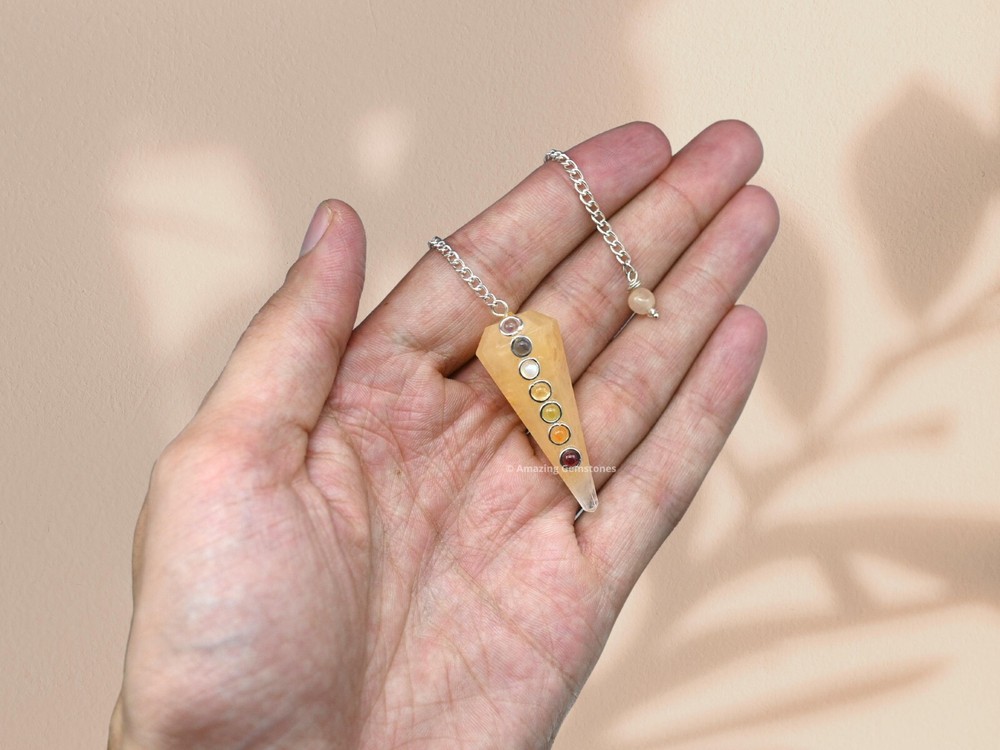 Yellow Aventurine Dowsing Crystal Chakra Pendulum