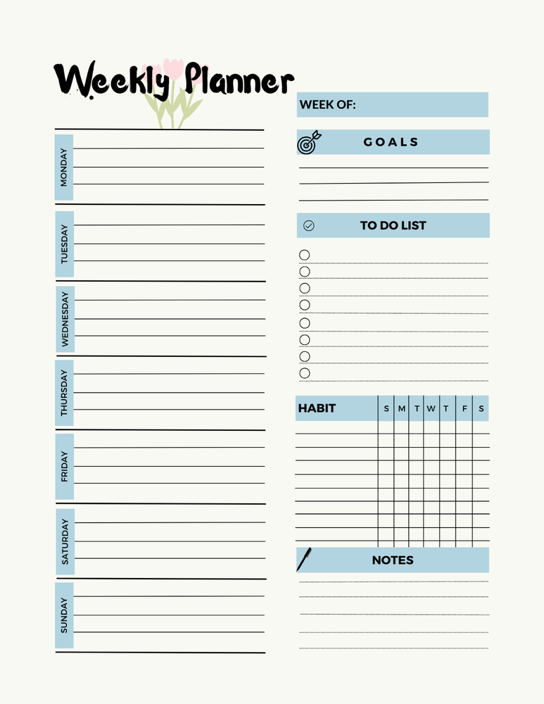 Digital Planner | Daily, Weekly, Work Goodnotes iPad Planner Digital Journal Pdf