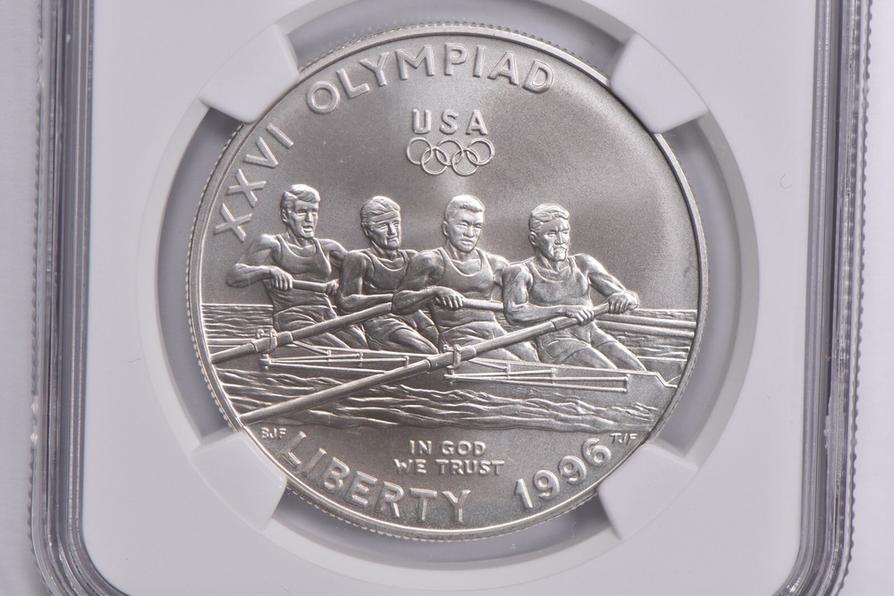 MS70 1996-D Olympics Rowing Commemorative Dollar NGC