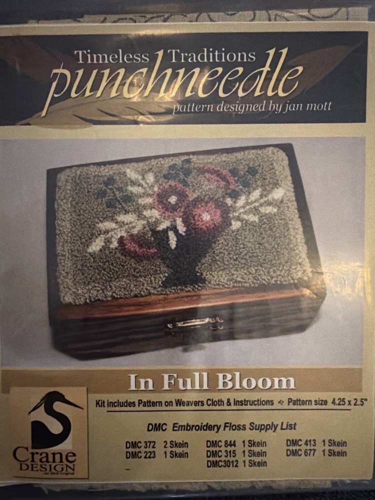 Timeless Traditions In Full Bloom Punchneedle Kit Jan Mott