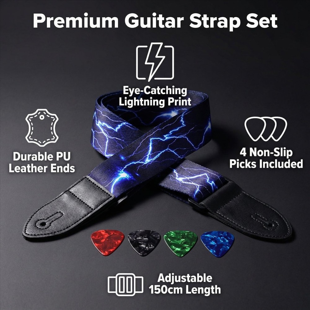 WOGOD Guitar Strap Guitar Strap-blue Light