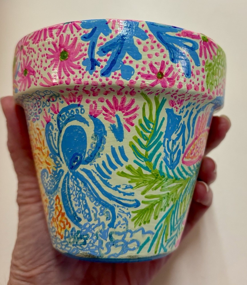 Hand Painted Flower Pot