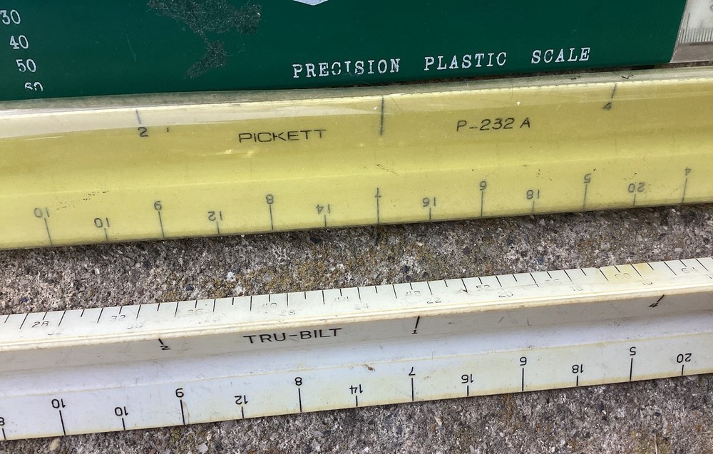 Triangular Drafting Rulers Mixed Lot of 5 Vtg