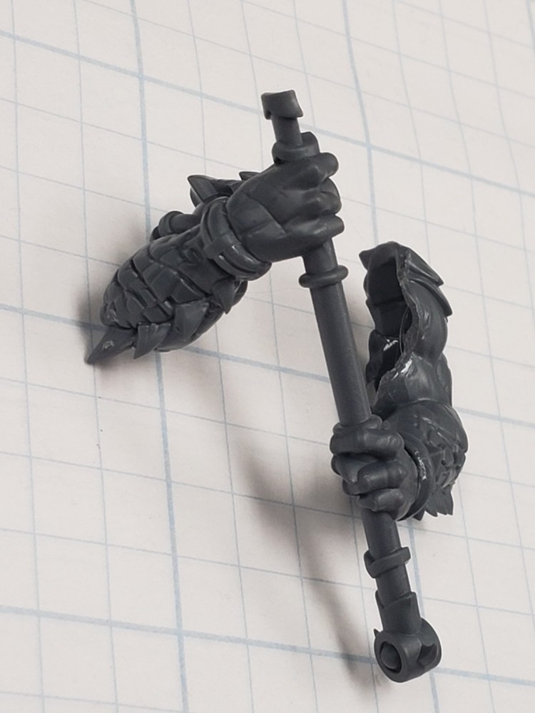 Warhammer Seraphon ARMORY Bits Kroxigor Lizard Scale Arms w Handle ASSEMBLED AR1