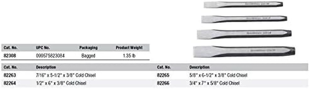GEARWRENCH 4 Pc. Cold Chisel Set - 82308