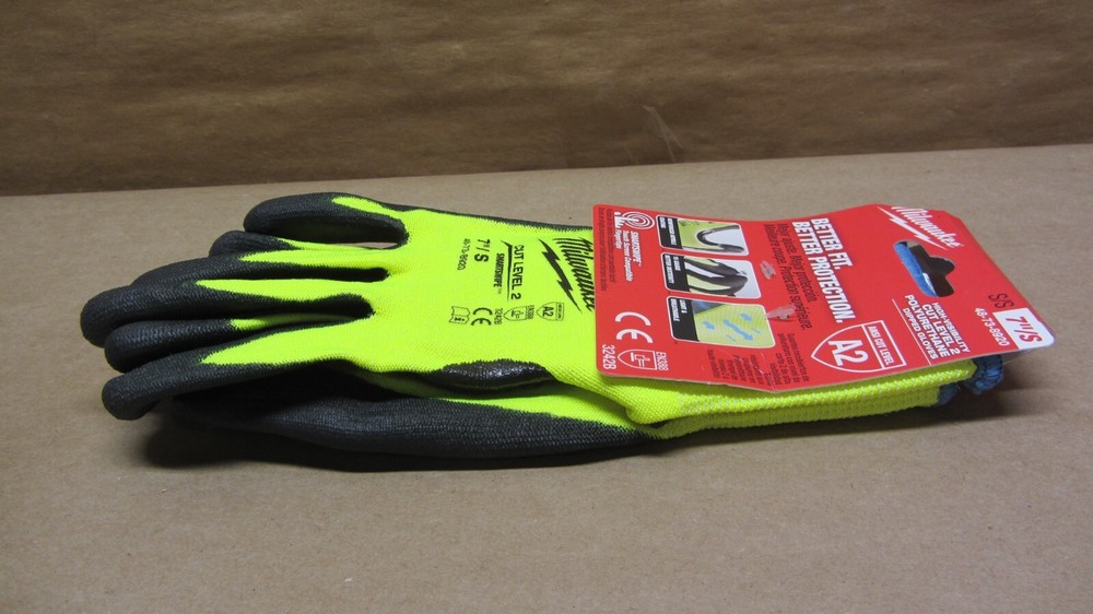 Milwaukee 48-73-8920 Small Level 2 Polyurethane Dipped Work Gloves 6-PACK
