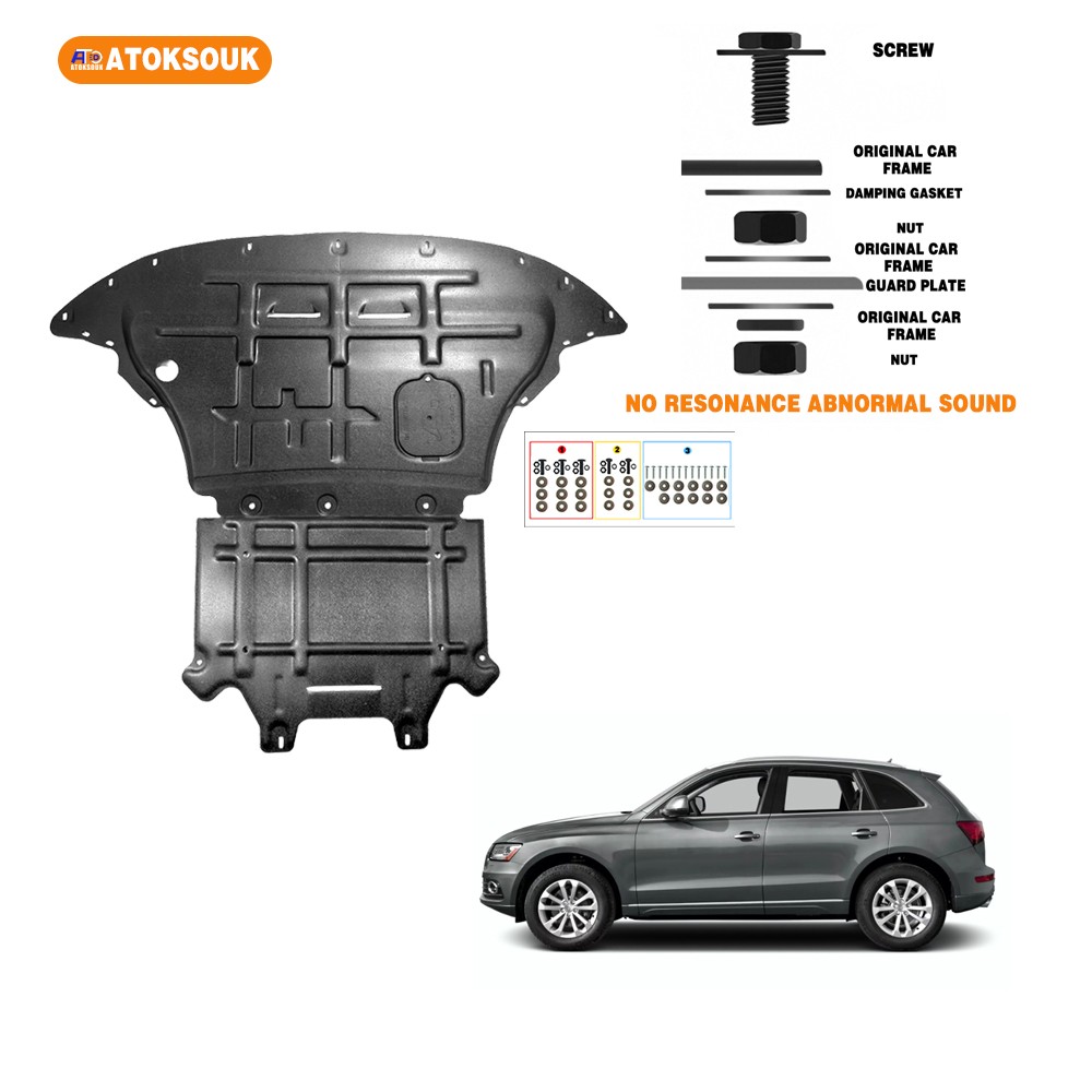 2Pcs For Audi Q5 2009-2017 Under Engine Splash Guards Front Engine Mud Flaps