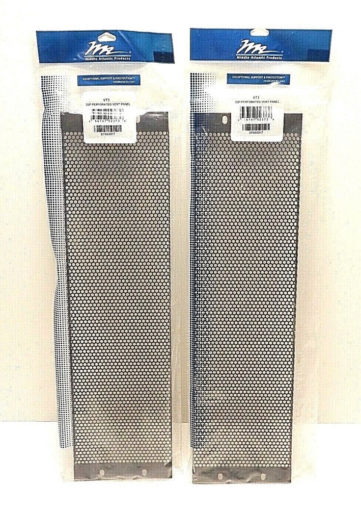 2x Middle Atlantic Products VT3 3SP Perforated Vent Panel - 2 Panel Lot