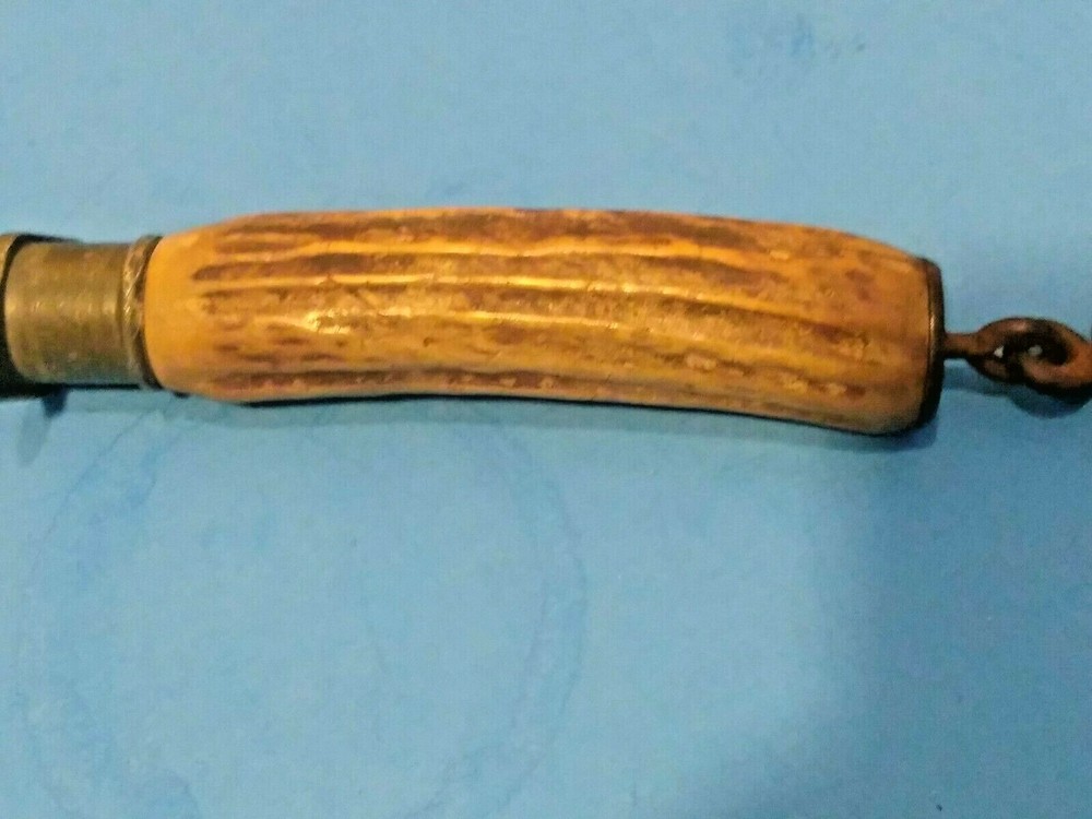 Vintage LEE'S Stag Handle Large Sharpening Rod 12"