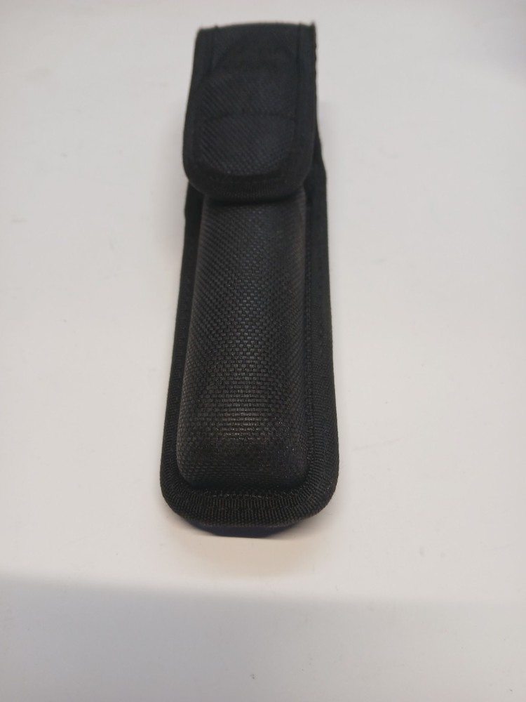 BIANCHI BLACK FLASHLIGHT HOLDER WITH BELT LOOP.