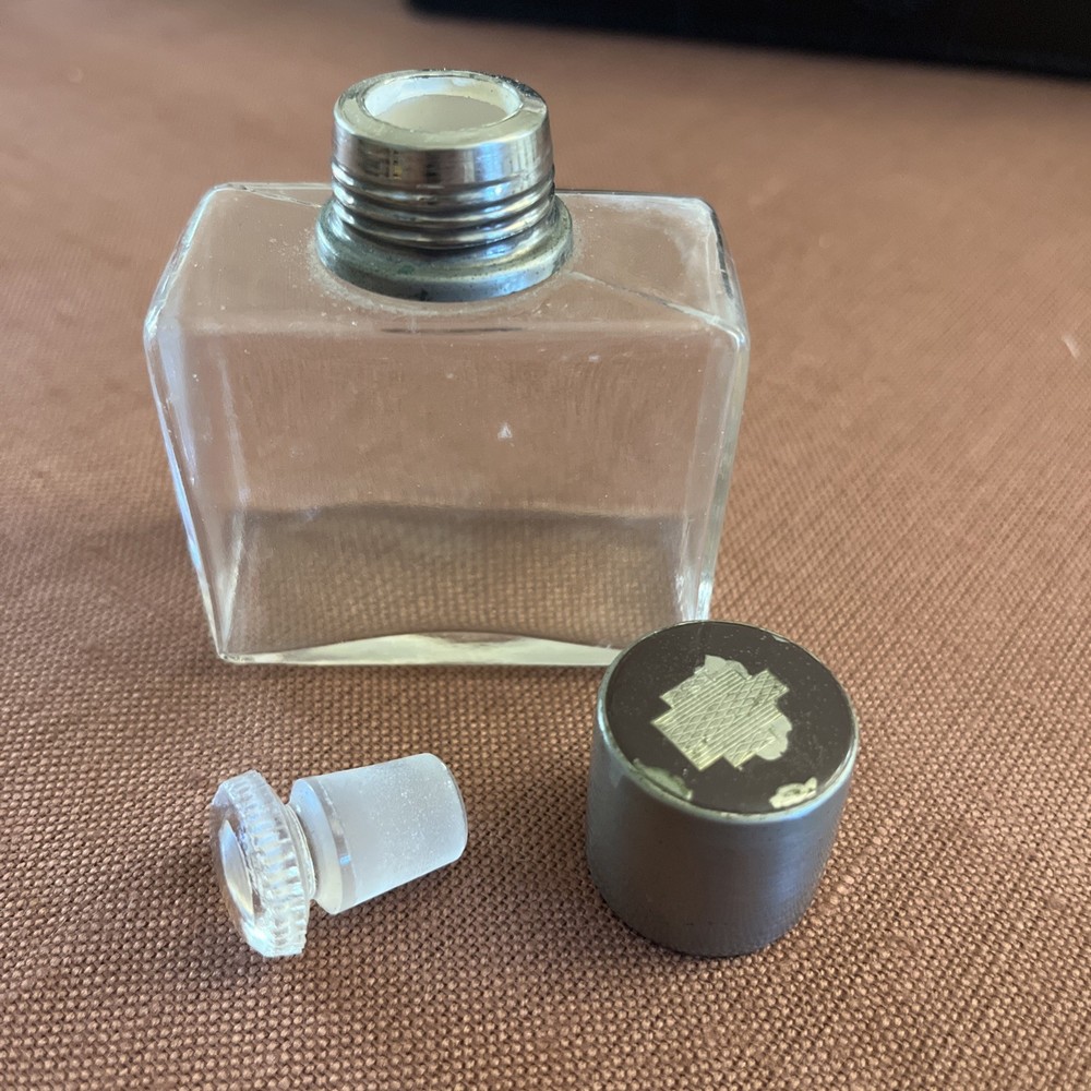 Vintage Silver Glass Perfume Bottle
