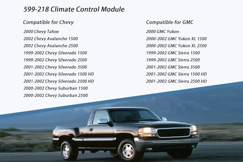 599-218 Front A/C Heater Climate Control Module Panel with Rear Window