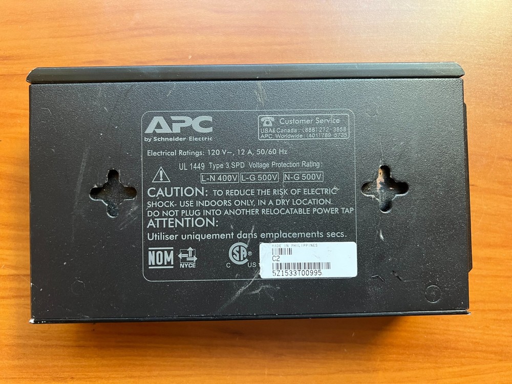 CHIEF APC C2 Power Filter Surge Protector W/ Power Cable