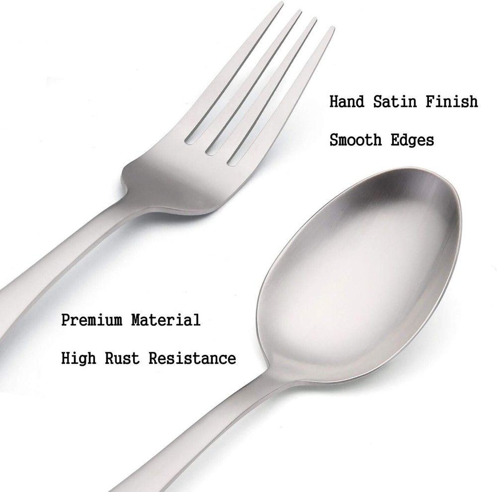 High-Quality Matte Silverware Set - Timeless Design - 20-Piece - Dishwasher Safe