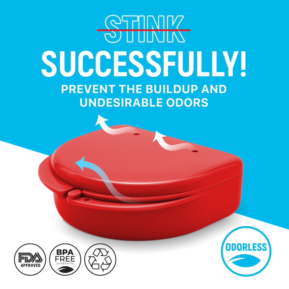 10PK Retainer Case, Denture Storage Box, Mouthguard Container, Aligner Case