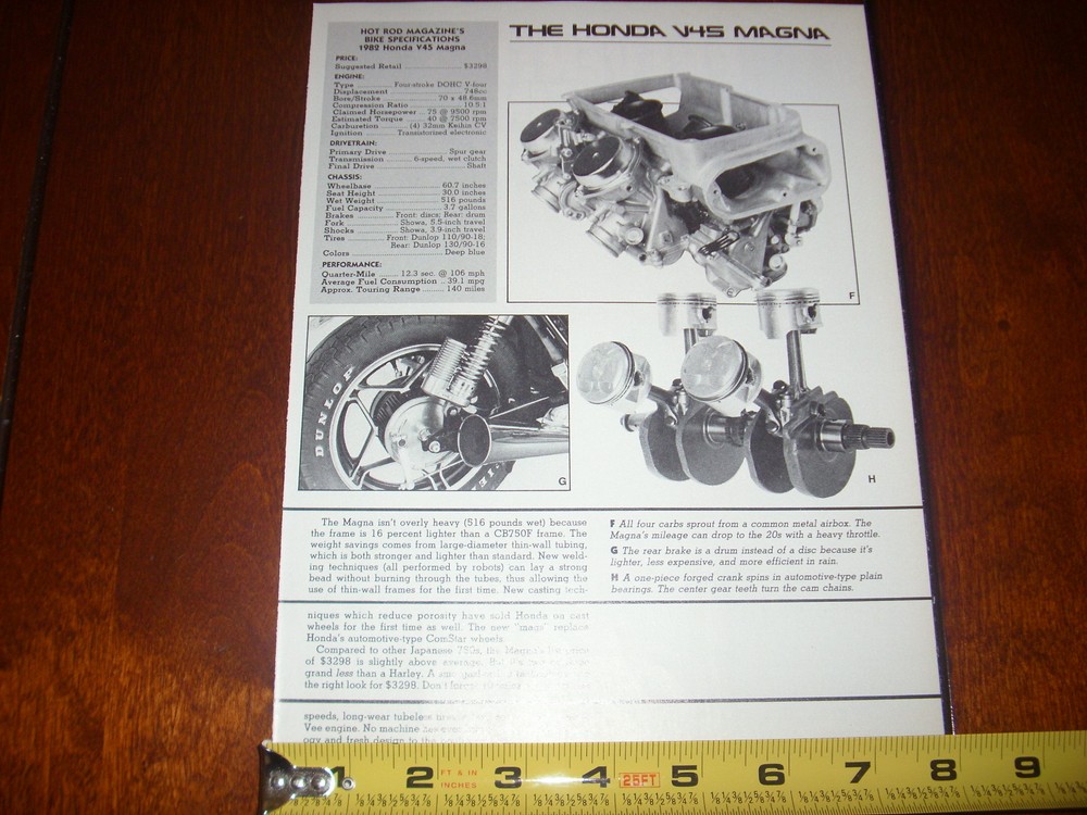 1982 HONDA V45 MAGNA ORIGINAL ARTICLE