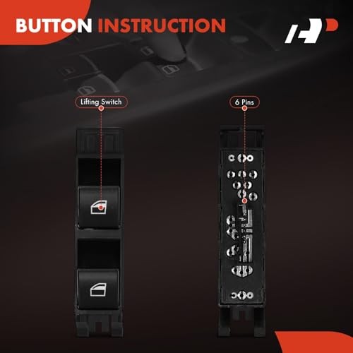 Power Window Switch Compatible with BMW E46 Series 323Ci 2000-2000, 325Ci