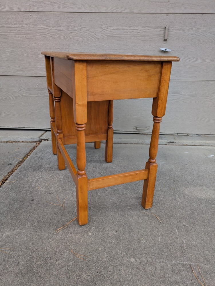 Vintage Rustic Country Colonial Solid Maple Wood Writing Desk Table Shaker
