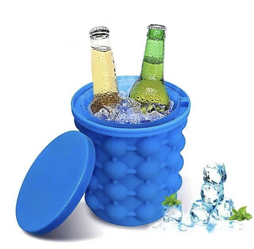 Summer Ice Cube Maker Mold Silicone Ice Bucket Tray Bucket