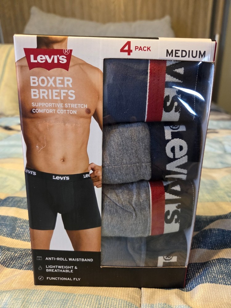 mens levis 4 boxer briefs size medium