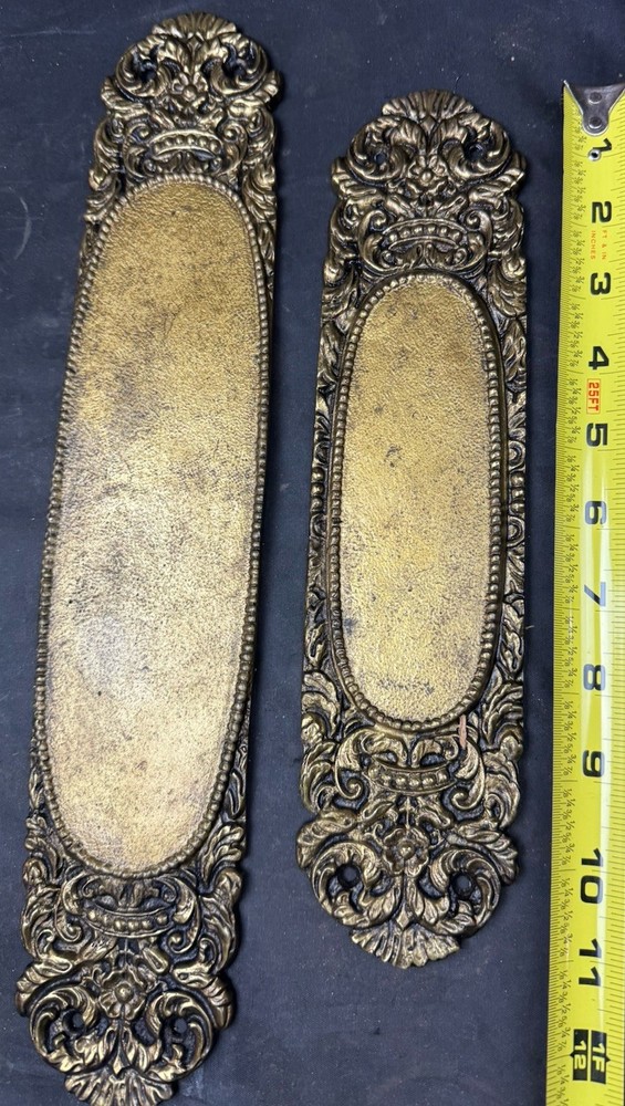 Lockwood Alexandria Pattern Cast Brass Push Plates