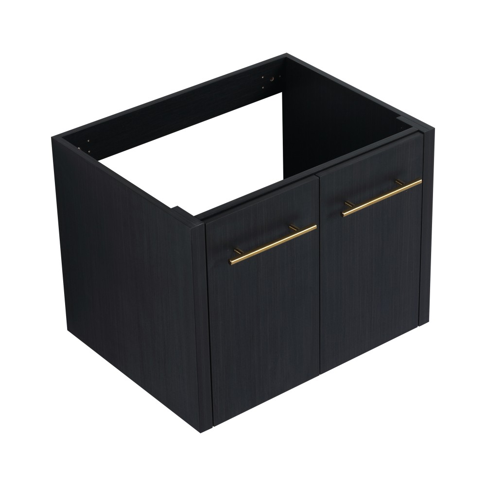 Wall-mounted bathroom cabinet without sink Features double doors with handles