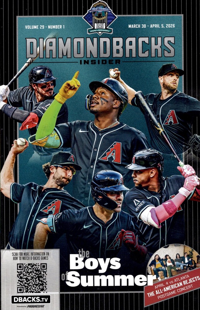 2026 Diamondbacks Dbacks Insider Program Magazine #1 Gallen, Carroll, Marte