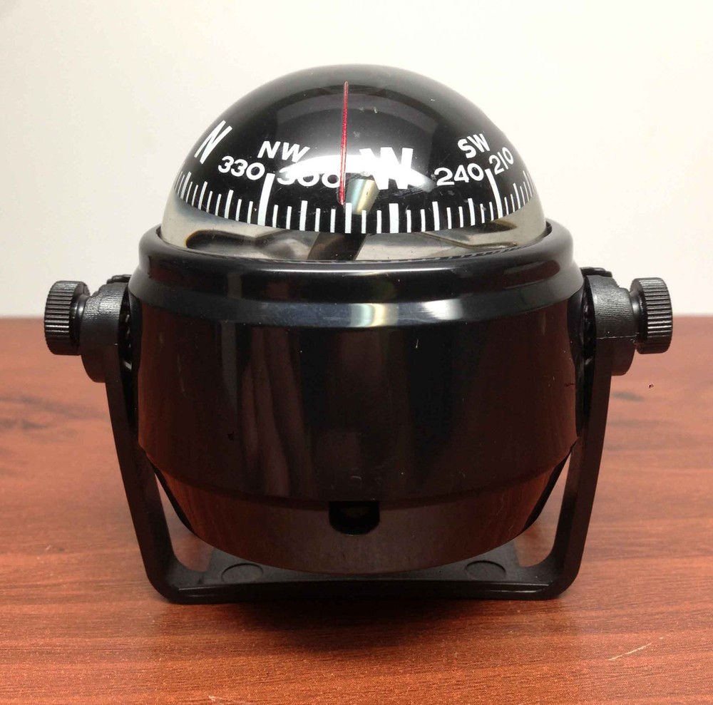 PactradeMarine Boat Sport 2.25" D Compass With Black Bracket Visible Luber Line