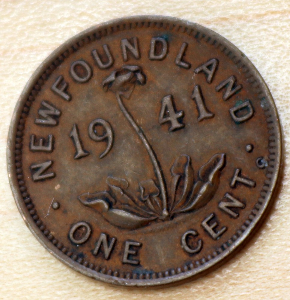 1941 Newfoundland 1 Cent Mint Error