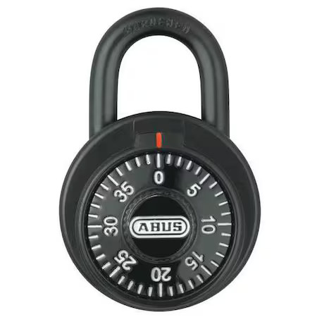 Abus 78/50 Kc Combination Padlock, Front, Black/Silver
