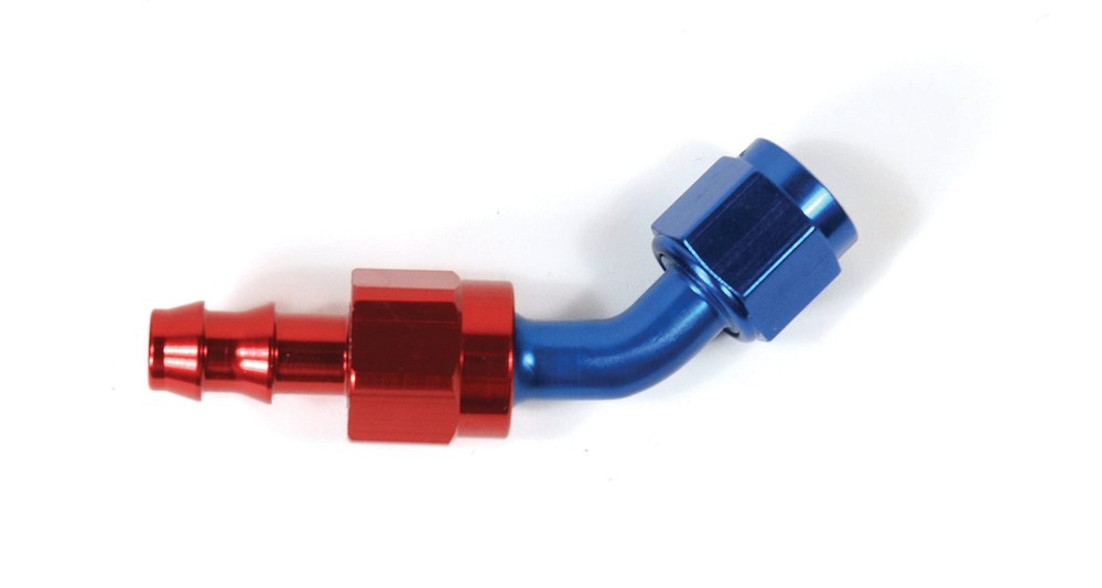 SpeedFX 520645 Push On Hose End - Red/Blue