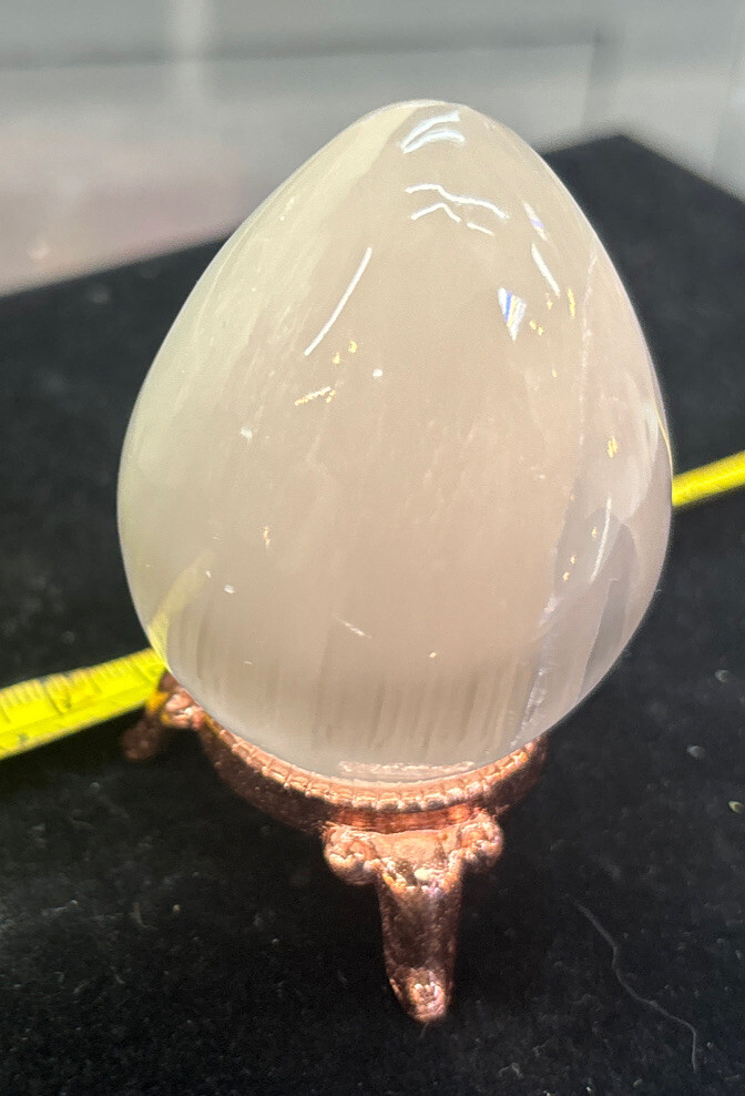 Selenite Polished 3" Egg with Stand