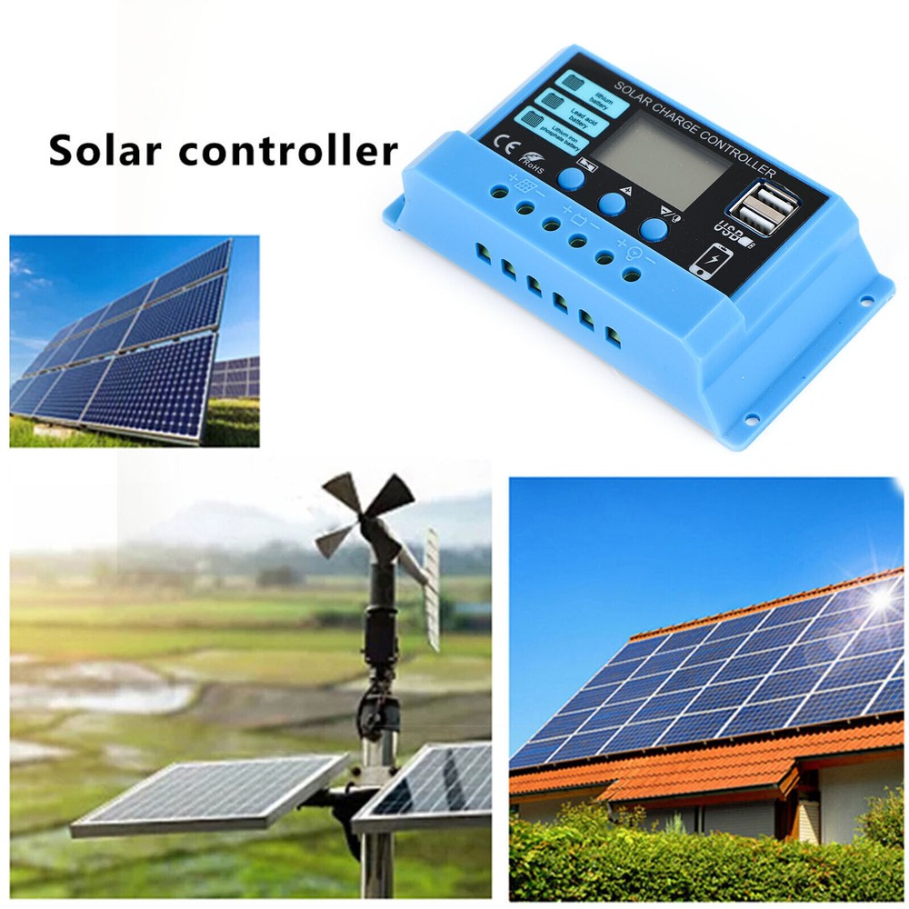 20A PWM Solar Charge Controller 12V 24V Regulator For 100W 200W Solar Panel L3