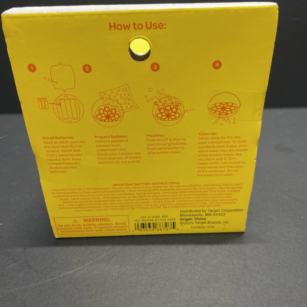 Sun Squad Mini Bubble Maker Fun Bubble Toy for Kids Ages 3+